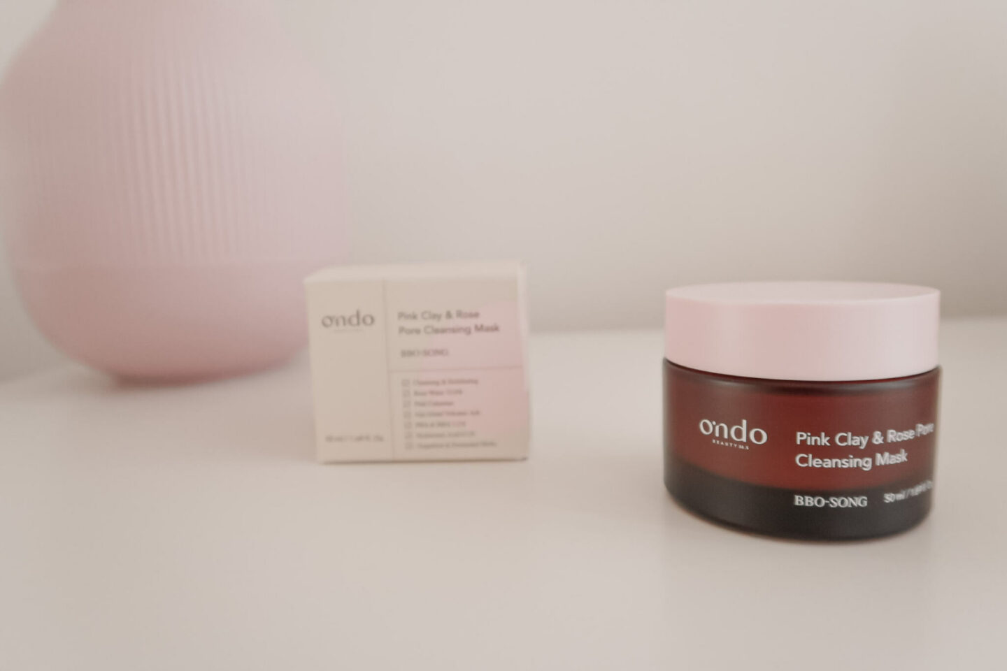 Masque Ondo à l'argile rose. #kbeauty #miincosmestics #facemask #claymask #masqueargile #soins