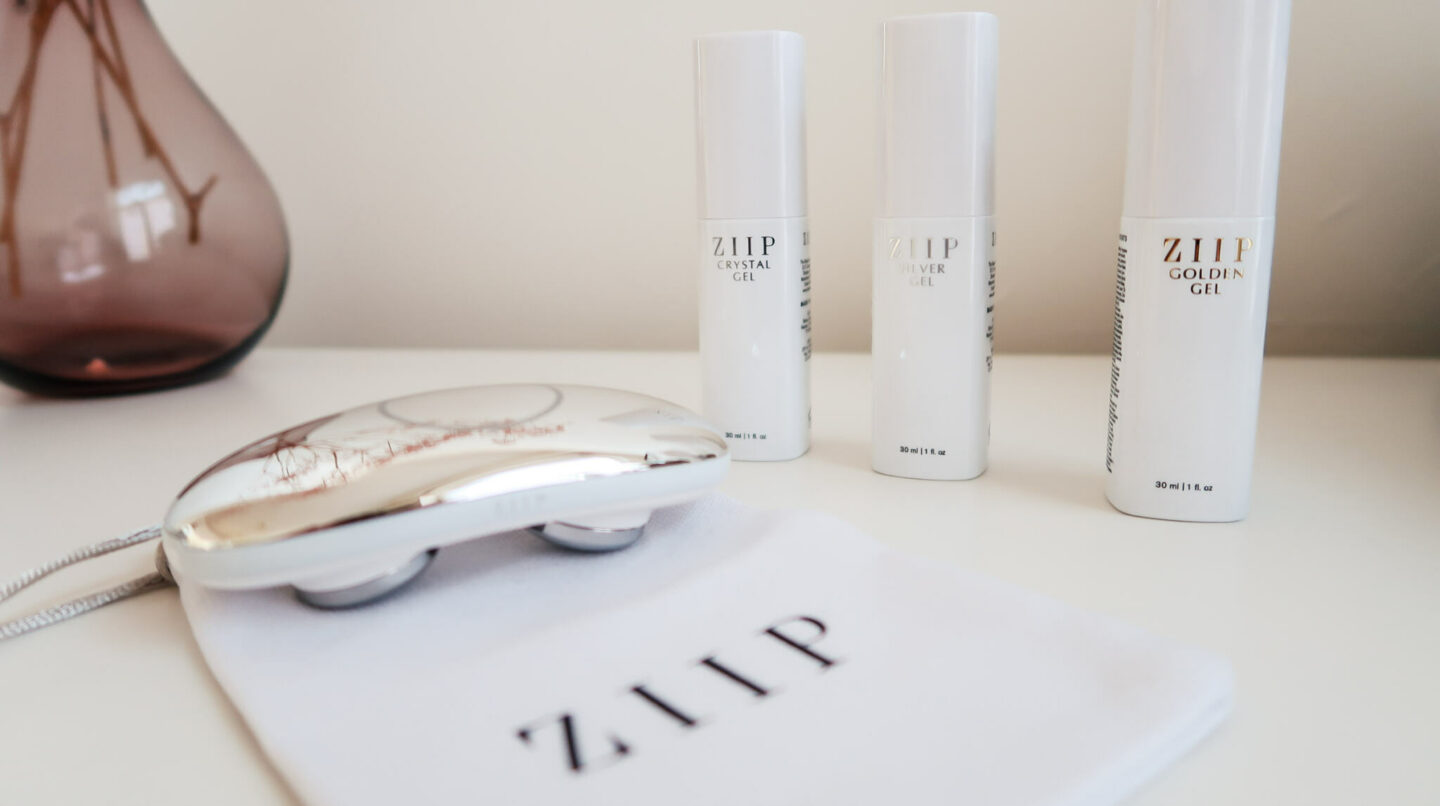ZIIP Halo 2.0 packaging, 3 gels conducteurs et pochon. #ziip #skincare #antiage